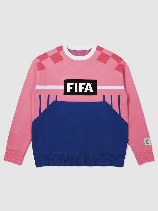 [FIFA 1904]유니폼 모티브 스웨터 PINK (FF31SW32U_540)