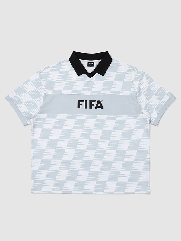 [FIFA 1904]폴리 메쉬 유니폼 모티브 카라 티셔츠 L/GREY (FF32TH17U_120)