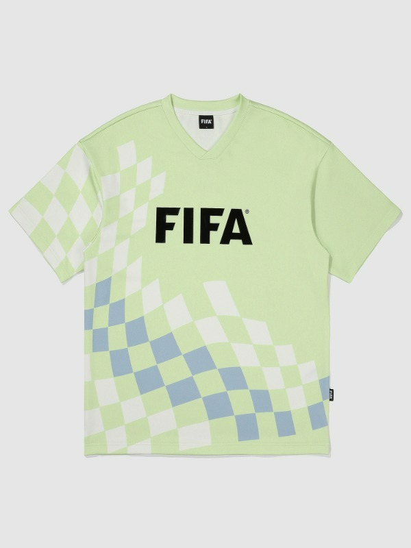 [FIFA 1904] 레퍼리 플래그 브이넥 티셔츠 라임(FF23TH03U_700)
