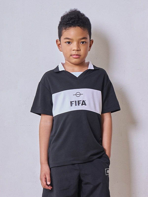[FIFA 1904 KIDS] 유니폼 에리 티셔츠 BLACK (FK32TC11U_160)