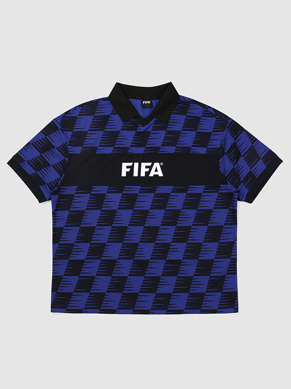 [FIFA 1904]폴리 메쉬 유니폼 모티브 카라 티셔츠 D/BLUE (FF32TH17U_230)